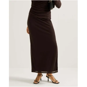 Forever New Women's Mia Mesh Maxi Skirt in Chocolate Co-Ord