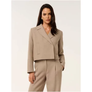 Forever New Women's Milly Crop Jacket in Latte Suit