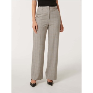 Forever New Women's Monique Wide-Leg Pants in Neutral Check
