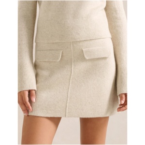 Forever New Women's Natalie Knit Mini Skirt Co-Ord in Oat