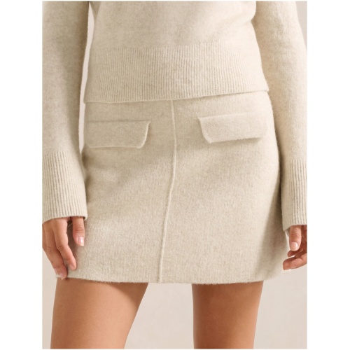 Forever New Women's Natalie Knit Mini Skirt Co-Ord in Oat
