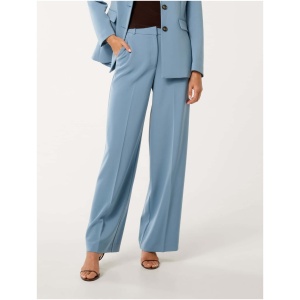 Forever New Women's Oaklyn Pleat Wide Leg Pant in Blue Storm Suit