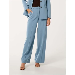 Forever New Women's Oaklyn Pleat Wide Leg Pant in Blue Storm Suit