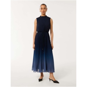 Forever New Women's Phillipa Petite Pleated Midi Dress in Sapphire Ombre