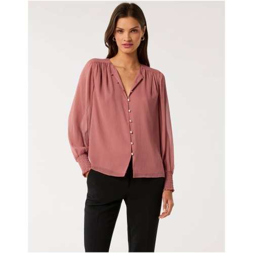 Forever New Women's Piper Tie Back Blouse in Pink As Sample