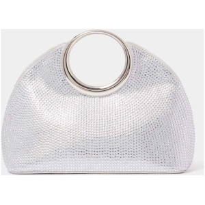 Forever New Women's Rachel Round Handle Sparkle Clutch Bag in Silver
