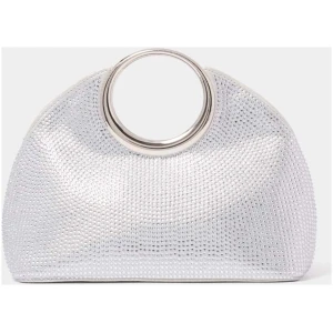 Forever New Women's Rachel Round Handle Sparkle Clutch Bag in Silver