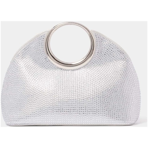 Forever New Women's Rachel Round Handle Sparkle Clutch Bag in Silver