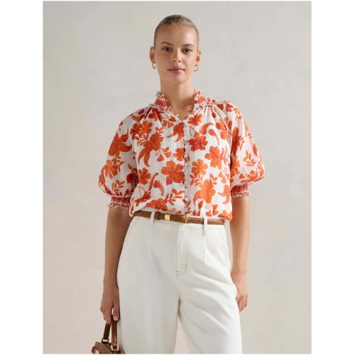 Forever New Women's Scarlett Short Sleeve Blouse in Astley Floral