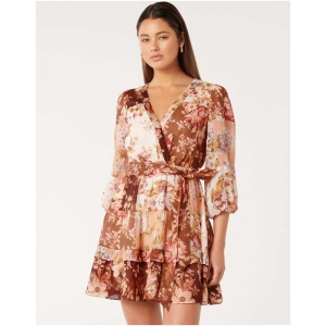 Forever New Women's Shelby Patchwork Mini Dress in Nolan Splice Floral