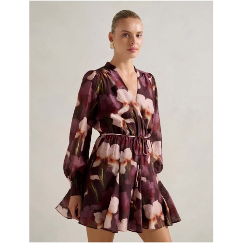 Forever New Women's Talia Long Sleeve Mini Dress in Santon Floral