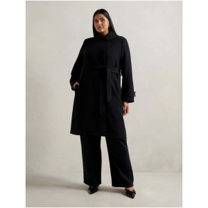 Forever New Women's Tayla Curve Plus Size Trench Coat in Black