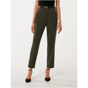 Forever New Women's Terry Tapered Pants in Dark Green
