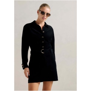 Forever New Women's Tess Long Sleeve Cord Mini Dress in Black