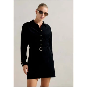 Forever New Women's Tess Long Sleeve Cord Mini Dress in Black