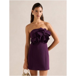 Forever New Women's Tessa Flower Mini Dress in Purple Dusk