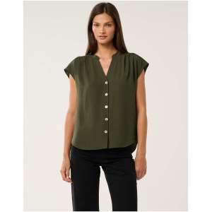 Forever New Women's Venus Extended Shoulder Blouse in Green