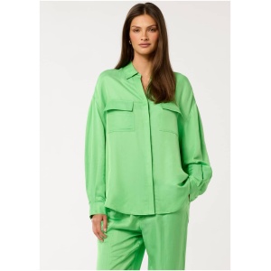 Forever New Women's Verity Oversized Shirt in Green Apple