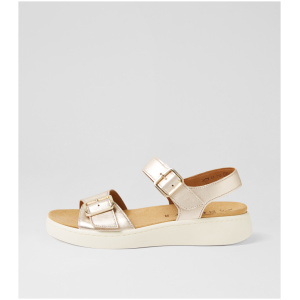 Gabor Gisella Ga Puder Metallic Leather Puder Sandals Womens Shoes Casual Sandals Flat Sandals