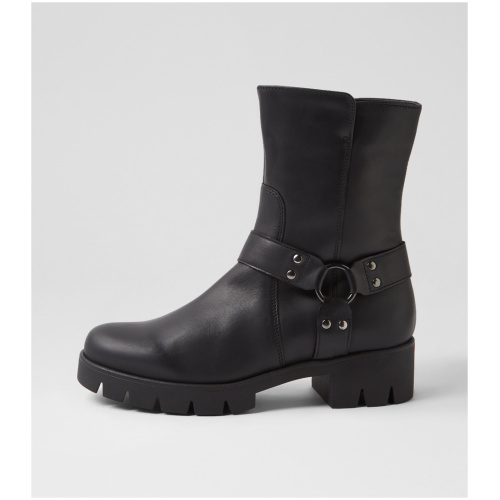 Gabor Glee Ga Schwarz Leather Schwarz Boots Womens Shoes Dress Casual Ankle Boots
