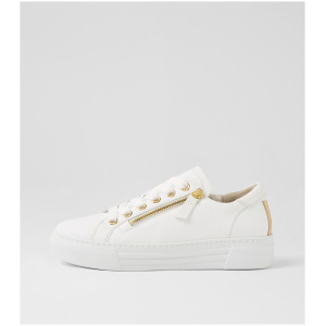 Gabor Jamel Ga Weiss Platino Leather Weiss Platino Sneakers Womens Shoes Casual Casual Sneakers