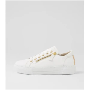 Gabor Jamel Ga Weiss Platino Leather Weiss Platino Sneakers Womens Shoes Casual Casual Sneakers