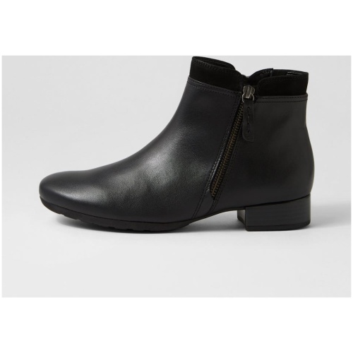 Gabor Lacey Ga Schwarz Suede Leather Schwarz Boots Womens Shoes Casual Ankle Boots