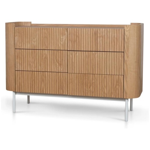 Gemma 1.2m Chest of Drawers - Natural by Interior Secrets - AfterPay Available