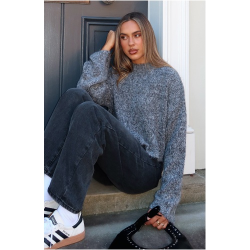 Going Through The Motions Knit Sweater Smokey Grey