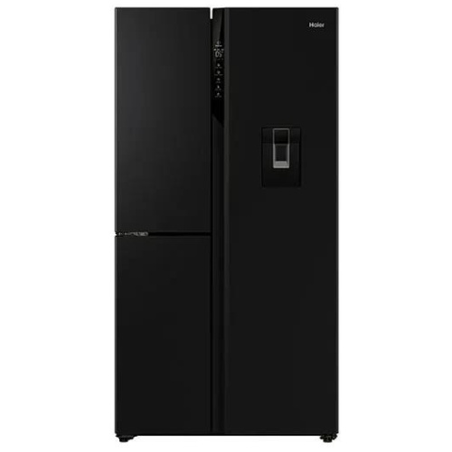 Haier 575L S+ 3 Door Refrigerator Freezer with Water Dispenser - Black