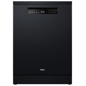 Haier 60cm Freestanding Dishwasher with Steam - Black