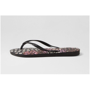 Havaianas Slim Animal Hv Black Pink Lemonade Rubber Black Pink Lemonade Sandals Womens Shoes Casual Sandals Flat Sandals