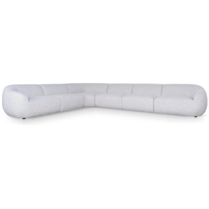 Howse Extended Corner Fabric Sofa - Taupe Beige by Interior Secrets - AfterPay Available