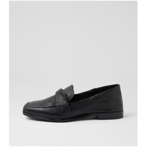 Hush Puppies Zen Hp Black Leather Black Shoes Womens Shoes Casual Flat Shoes