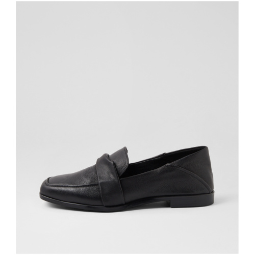 Hush Puppies Zen Hp Black Leather Black Shoes Womens Shoes Casual Flat Shoes