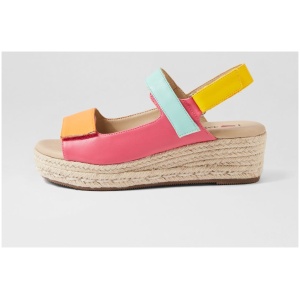 I Love Billy Holteen Il Orange Multi Smooth Orange Multi Sandals Womens Shoes Casual Heeled Sandals