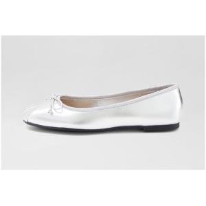 I Love Billy Ruchelle Il Silver Smooth Silver Shoes Womens Shoes Flat Shoes
