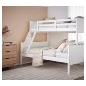 Jordan King Single Queen Triple Bunk Bed White