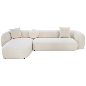 Justus 3 Seater Left Chaise Sofa - Oatmeal Beige by Interior Secrets - AfterPay Available