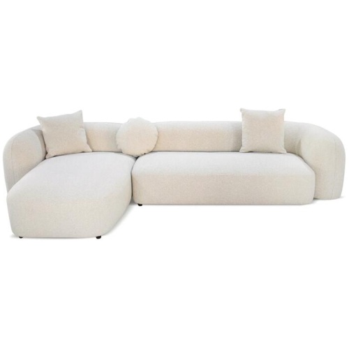 Justus 3 Seater Left Chaise Sofa - Oatmeal Beige by Interior Secrets - AfterPay Available
