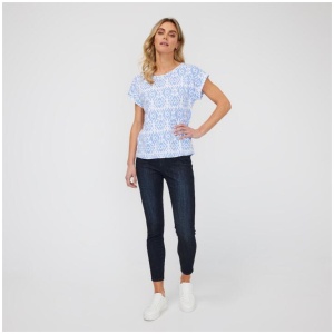 Khoko Basics Women's Extended Sleeve Cotton Print Tee