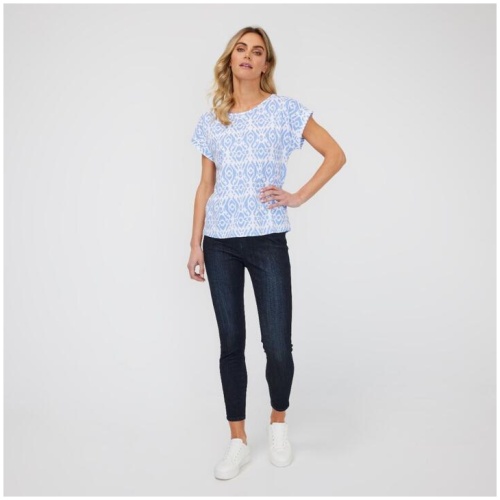 Khoko Basics Women's Extended Sleeve Cotton Print Tee