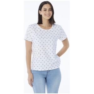 Khoko Collection Women's Crew Neck Cotton Anchors Print Tee