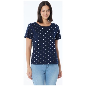 Khoko Collection Women's Crew Neck Cotton Spot Print Tee