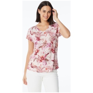 Khoko Collection Women's V Neck Viscose Elastane Tee
