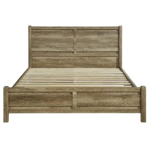 King Size Bed Frame Natural Wood like MDF in Oak Colour
