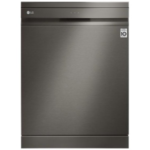 LG 60cm QuadWash TrueSteam Freestanding Dishwasher - Black Stainless Steel