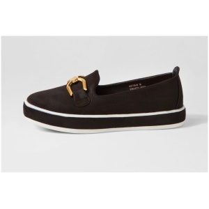 Laguna Quays Natyia Lq Black Microsuede Black Shoes Womens Shoes Casual Flat Shoes
