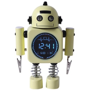 Laser Kids Robot Alarm Clock - Yellow