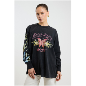 Maku The Label Racing Hearts Tee Black Wash